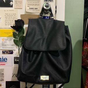 Victoria's Secret black leather bookbag